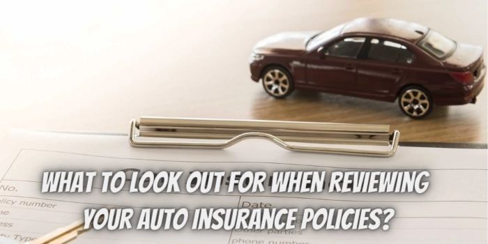 What to Look Out for When Reviewing Your Auto Insurance Policies?