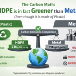 The Carbon Math HDPE is in fact Greener than Metal (Even though it is made of Plastic).