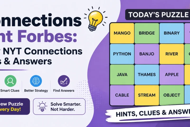 Connections Hint Forbes Daily NYT Connections Hints & Answers