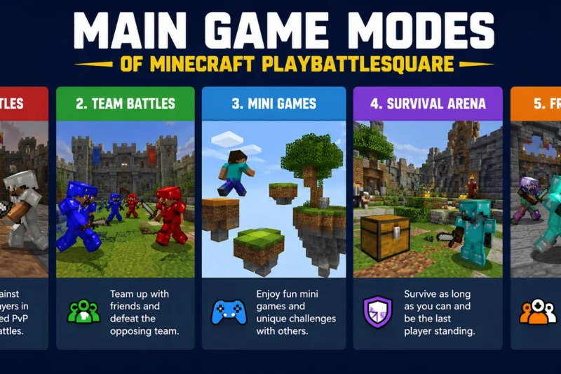 Main Game Modes of Minecraft PlayBattleSquare